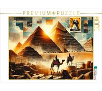 Puzzle CALVENDO Echos de l'éternité : les pyramides de Gizeh sous une lumière ar