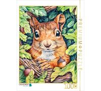 Puzzle · É uil dans Un chêne | Illustration d'un jeune é uil dans un chêne · 1000 pièces · Format assemblé 64 × 48 cm · CALVENDO Puzzle