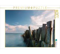 CALVENDO Puzzle groynes près de Meeschendorf - Coucher de Soleil 1000 Pieces 64 x 48 cm from Jörn Schulz