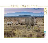 CALVENDO Puzzle Famille de rhinocéros Blancs 1000 Pieces 64 x 48 cm from Ingo Gerlach