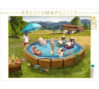 Puzzle CALVENDO Fête au bord de la piscine dans les champs | 1000 pièces, format