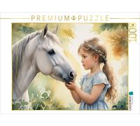 Puzzle CALVENDO Fille à poney | 1000 pièces, format assemblé 64 × 48 cm | Puzzle