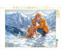 Puzzle CALVENDO Fillette de l'anime lors d'une randonnée hivernale dans les mont