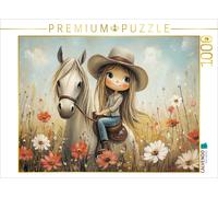 Puzzle CALVENDO Fillette enchantée avec cheval | 1000 pièces, format assemblé 64