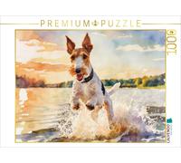 Puzzle CALVENDO Fox-terrier à poil dur - un plaisir estival | 1000 pièces, forma