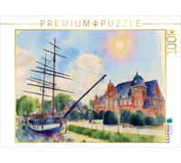 Puzzle CALVENDO Friederike et l'hôtel de ville de Papenburg | 1000 pièces, forma
