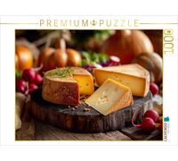 Puzzle CALVENDO Fromage Gouda sur planche de bois rustique avec légumes | 1000 p