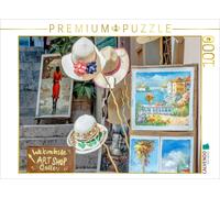 Puzzle · Galerie d'art à Taormine en Sicile | Un motif du calendrier Italie · Les îles paradisiaques de Capri… · 1000 pièces · Format assemblé 64 × 48 cm · CALVENDO Puzzle