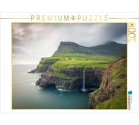 CALVENDO Puzzle Gásadalur, Vágar, Färöer-Inseln | 1000 Teile Lege-Größe 64x48cm