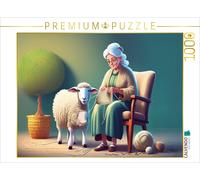 Puzzle CALVENDO Grand-mère a besoin de laine | 1000 pièces, format assemblé 64 ×