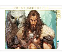 Puzzle CALVENDO Guerrier ténébreux avec son aigle | 1000 pièces, format assemblé