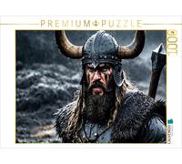 Puzzle CALVENDO Guerrier viking féroce avec casque à cornes | 1000 pièces, forma