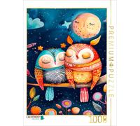Puzzle CALVENDO Hiboux de nuit - Deux hiboux | 1000 pièces, format assemblé 64 ×