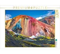 Puzzle CALVENDO Islande, arc-en-ciel Montagnes volcaniques Landmannalaugar | 100