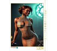 Puzzle · Jacanda Porte Une Robe à Taille Haute avec des découpes | inspirantes · Fantaisies de mode : mode et mannequins créés par… · 1000 pièces · Format assemblé 64 × 48 cm · CALVENDO Puzzle