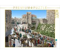 Puzzle · Jéru m - Le Bazar de la Rue de la Tour de David vers 1900 | 1000 pièces · Format assemblé 64 × 48 cm · CALVENDO Puzzle