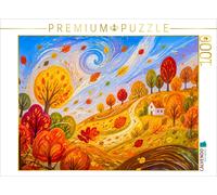 Puzzle CALVENDO Jeu de puzzle « Tempête d'automne » avec des feuilles emportées