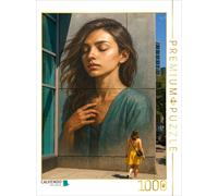 Puzzle CALVENDO Jeunes femmes - Mural Graffiti | 1000 pièces, format assemblé 64