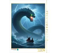 CALVENDO Puzzle Jörmungandr, Serpent de Midgard, 1000 pièces, Taille de la Ponte, 48 x 64 cm, Puzzle Photo pour des Heures heureuses