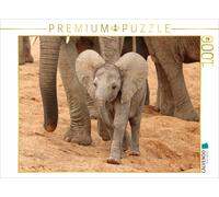 Puzzle CALVENDO Joyeux bébé éléphant | 1000 pièces, format assemblé 64 × 48 cm |