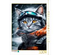 Puzzle CALVENDO Katze beim Outdoorsport - Winterwandern | 1000 pièces, format as