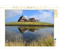Puzzle CALVENDO Kirchwarft sur l'îlot de Hooge | 1000 pièces, format assemblé 64