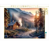 Puzzle CALVENDO La cabane en rondins | 1000 pièces, format assemblé 64 × 48 cm |