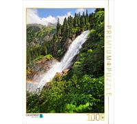 CALVENDO Puzzle Krimmler Wasserfall mit Regenbogen. Hohe Tauern im Salzburger Land Österreich. 1000 Teile Puzzle Hoch 1000 Pieces 48 x 64 cm from Anja Frost