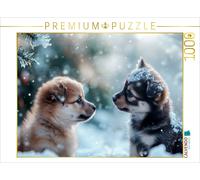 Puzzle CALVENDO La chaleur des cœurs dans la neige | 1000 pièces, format assembl