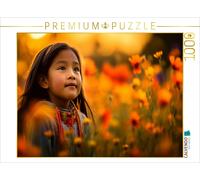 Puzzle CALVENDO La joie de vivre en fleur : un enfant indien dans un océan de fl