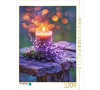 Puzzle CALVENDO La lavande à la lumière des bougies | 1000 pièces, format assemb
