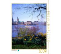 Puzzle CALVENDO La ligne d'horizon de Hambourg au printemps | 1000 pièces, forma