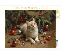 Puzzle CALVENDO La magie de Noël dans une maison de campagne - Un chat curieux e