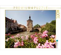 CALVENDO Puzzle Fluss Regnitz und Rathaus in Bamberg 1000 Teile Puzzle quer 1000 Pieces 64 x 48 cm from Peter Schickert