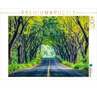 Puzzle CALVENDO La route sous les cimes vertes des arbres | 1000 pièces, format