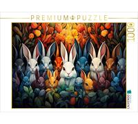 Puzzle CALVENDO Lapin - Illustration de plusieurs têtes sur une seule image | 10