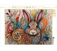 Puzzle CALVENDO Lapin, zentangle, coloré, multicolore, animal, animal domestique