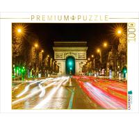 CALVENDO Puzzle Triumphbogen in Paris bei Nacht 1000 Teile Puzzle quer 1000 Pieces 64 x 48 cm from Christian Müller
