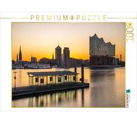 Puzzle CALVENDO L'aube sur la ligne d'horizon de Hambourg | 1000 pièces, format