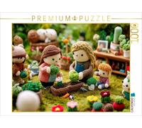 Puzzle · Le Bonheur au Jardin avec de Petites Aides | Amigurumi-Moments: la joie familiale en laine · mise en scène… · 1000 pièces · Format assemblé 64 × 48 cm · CALVENDO Puzzle