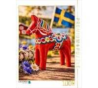 Puzzle CALVENDO Le cheval de Dala | 1000 pièces, format assemblé 64 × 48 cm | Pu