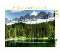Puzzle CALVENDO Le lac de Carezza et le massif du Rosengarten - accessibles par
