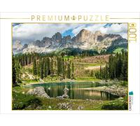 CALVENDO Puzzle Karersee avec Groupe Rosengarten dans Les Dolomites 1000 Pieces 64 x 48 cm from Sascha Ferrari