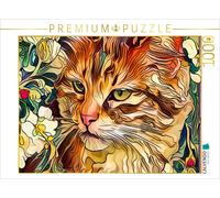 Puzzle · Le Printemps s'éveille | Chat Art nouveau · 1000 pièces · Format assemblé 64 × 48 cm · CALVENDO Puzzle