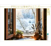 Puzzle · Le Silence de l' ER Devant la fenêtre | Un motif du calendrier Wo Gärten träumen · Des retraites… · 1000 pièces · Format assemblé 64 × 48 cm · CALVENDO Puzzle