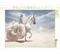 Puzzle · Le surréalisme à la Rencontre des passionnés de Chevaux | Balade à cheval dans le désert · 1000 pièces · Format assemblé 64 × 48 cm · CALVENDO Puzzle