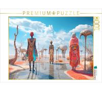 Puzzle · Le surréalisme à la Rencontre du désert | Massai · 1000 pièces · Format assemblé 64 × 48 cm · CALVENDO Puzzle