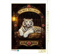 Puzzle CALVENDO Le tigre albinos | 1000 pièces, format assemblé 64 × 48 cm | Puz