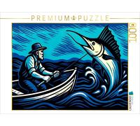 Puzzle CALVENDO Le vieil homme et la mer | 1000 pièces, format assemblé 64 × 48
