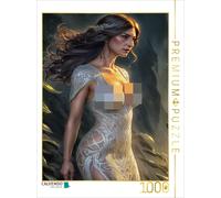 Puzzle · L'éclat argenté de ce modèle Fait ressembler Moira à la déesse de | la lune · Fantaisies de mode : mode et mannequins créés par… · 1000 pièces · Format assemblé 64 × 48 cm · CALVENDO Puzzle